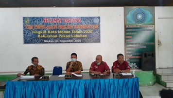 KEGIATAN MUSYAWARAH KELURAHAN VERIFIKASI DAN VALIDASI DATA TERPADU KESEJAHTERAAN SOSIAL (DTKS) DI 4 (EMPAT) KECAMATAN KOTA MEDAN TAHUN 2021